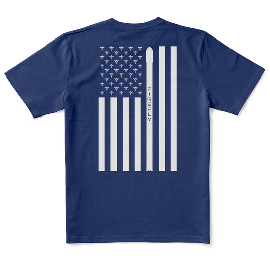 Firefly-Aerospace-Flag-Blue-Tshirt-Rockets-Back-Blue