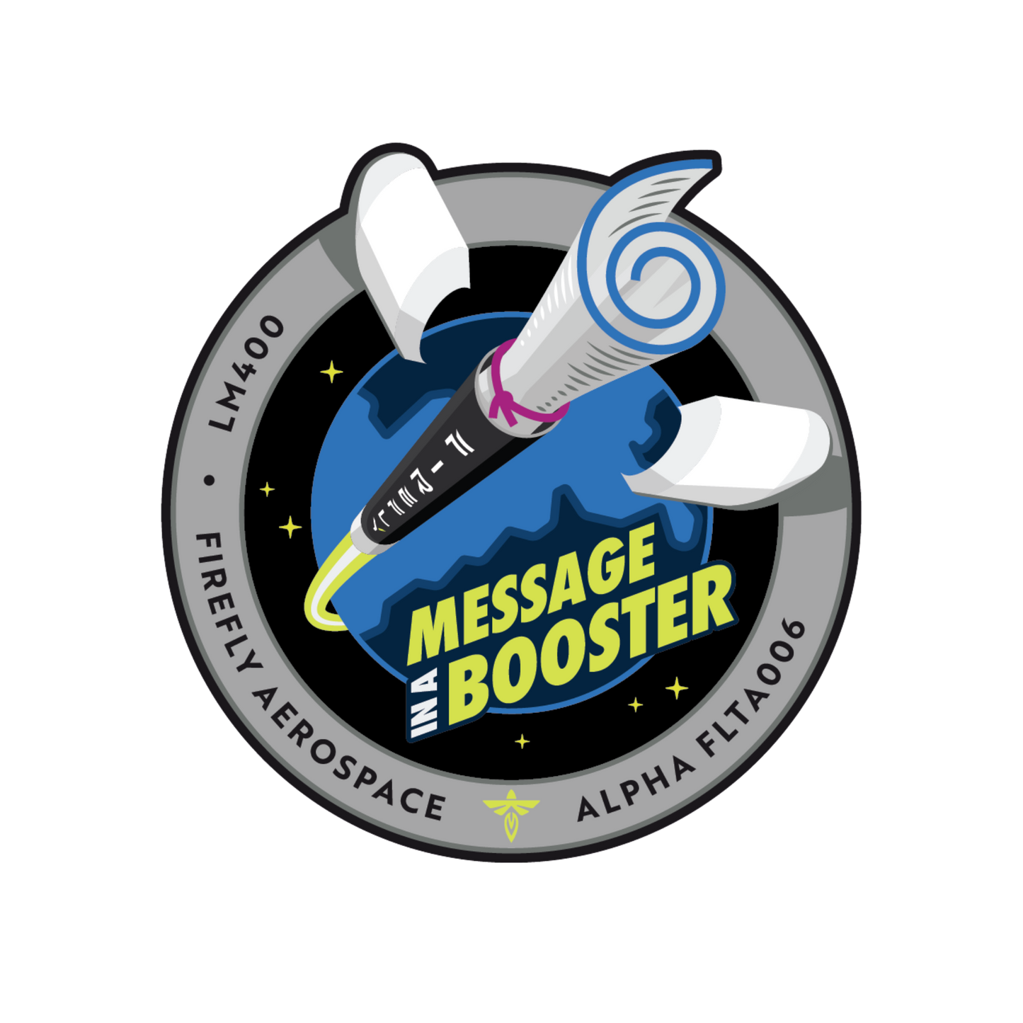 Firefly-Aerospace-FLTA006-Message-In-A-Booster-Mission-Patch-Alpha-Rocket-Launch