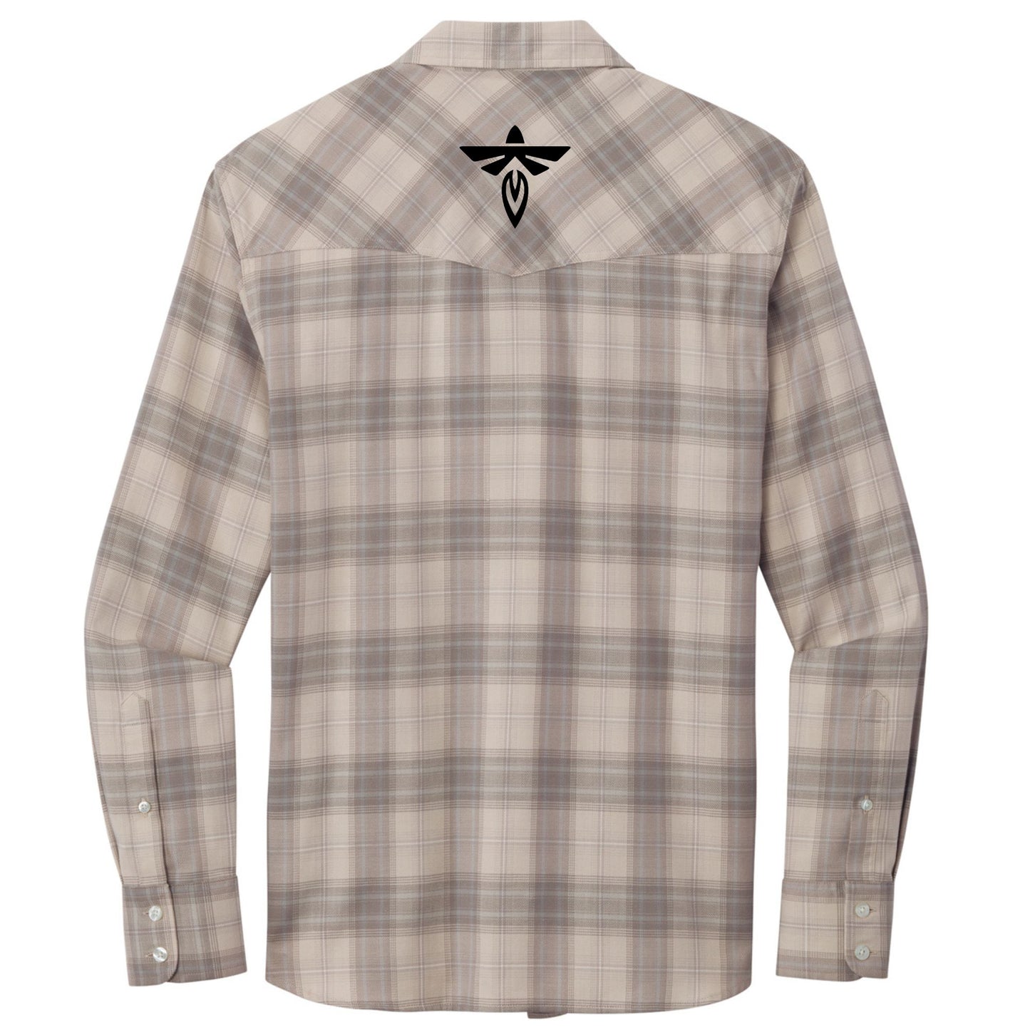 (Employee) Men's Long Sleeve Ombre Plaid Shirt