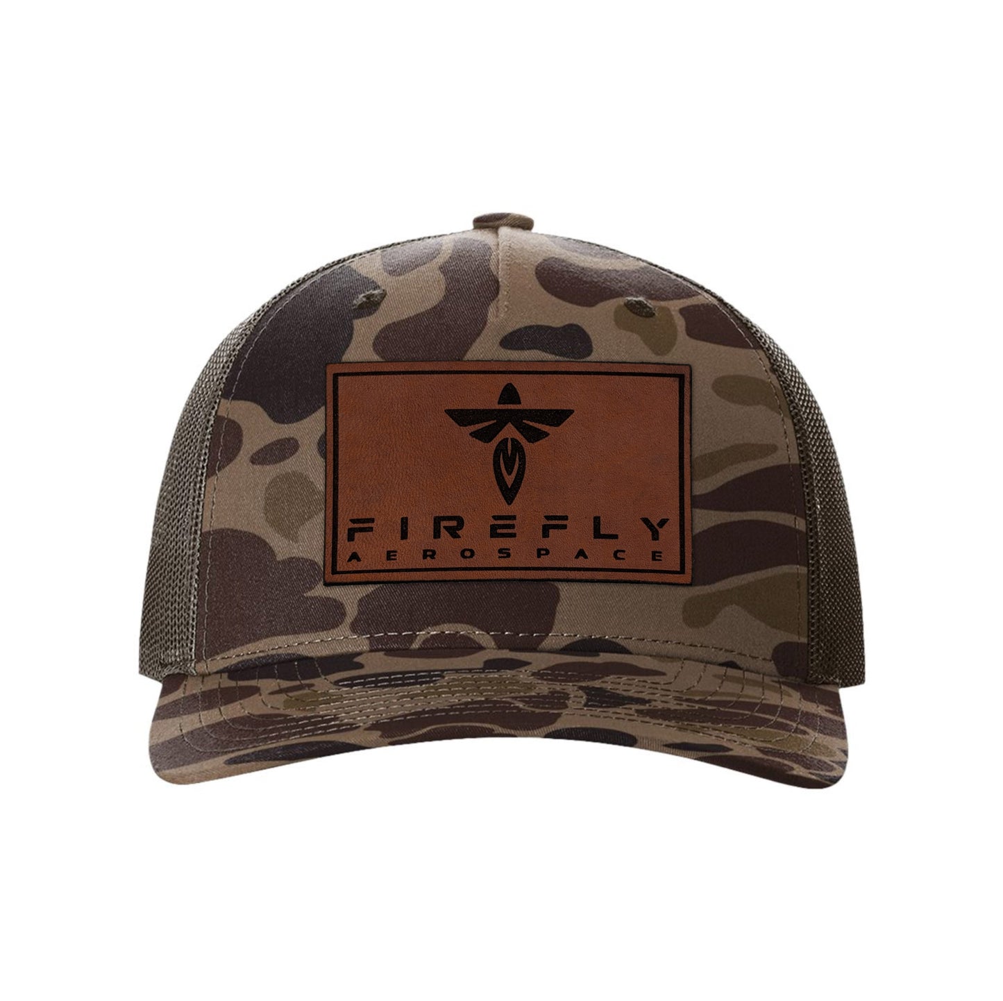 Firefly Leather Patch Snapback Trucker Hat