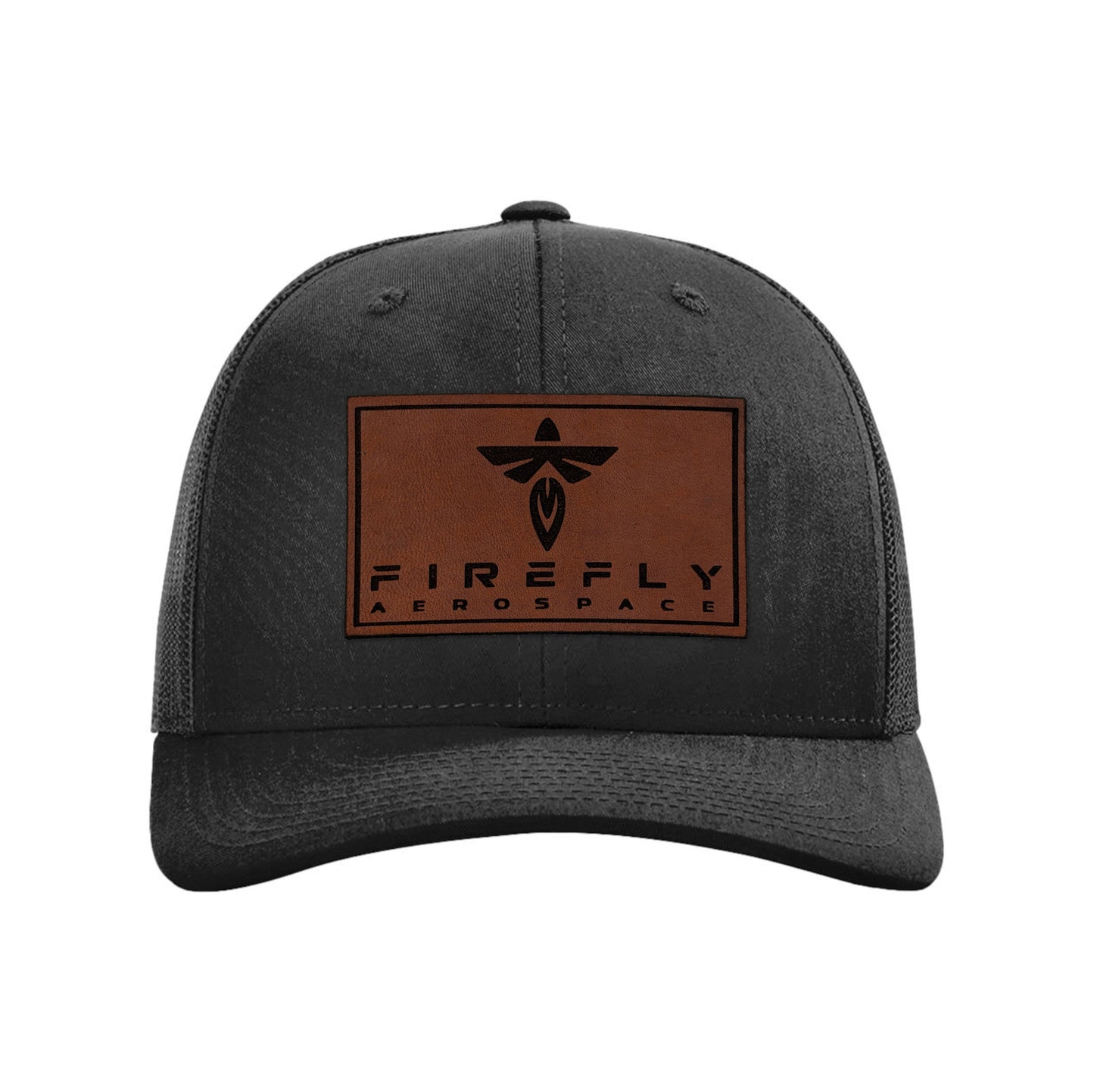 Firefly Leather Patch Snapback Trucker Hat