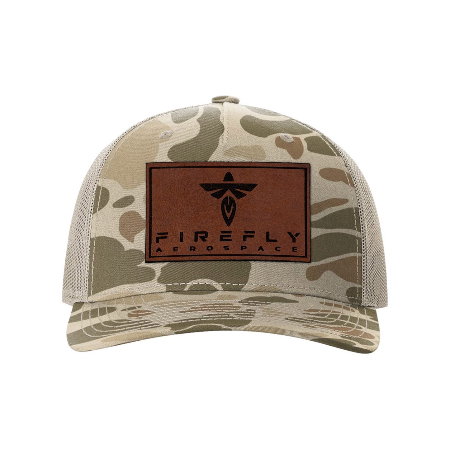 Firefly Leather Patch Snapback Trucker Hat
