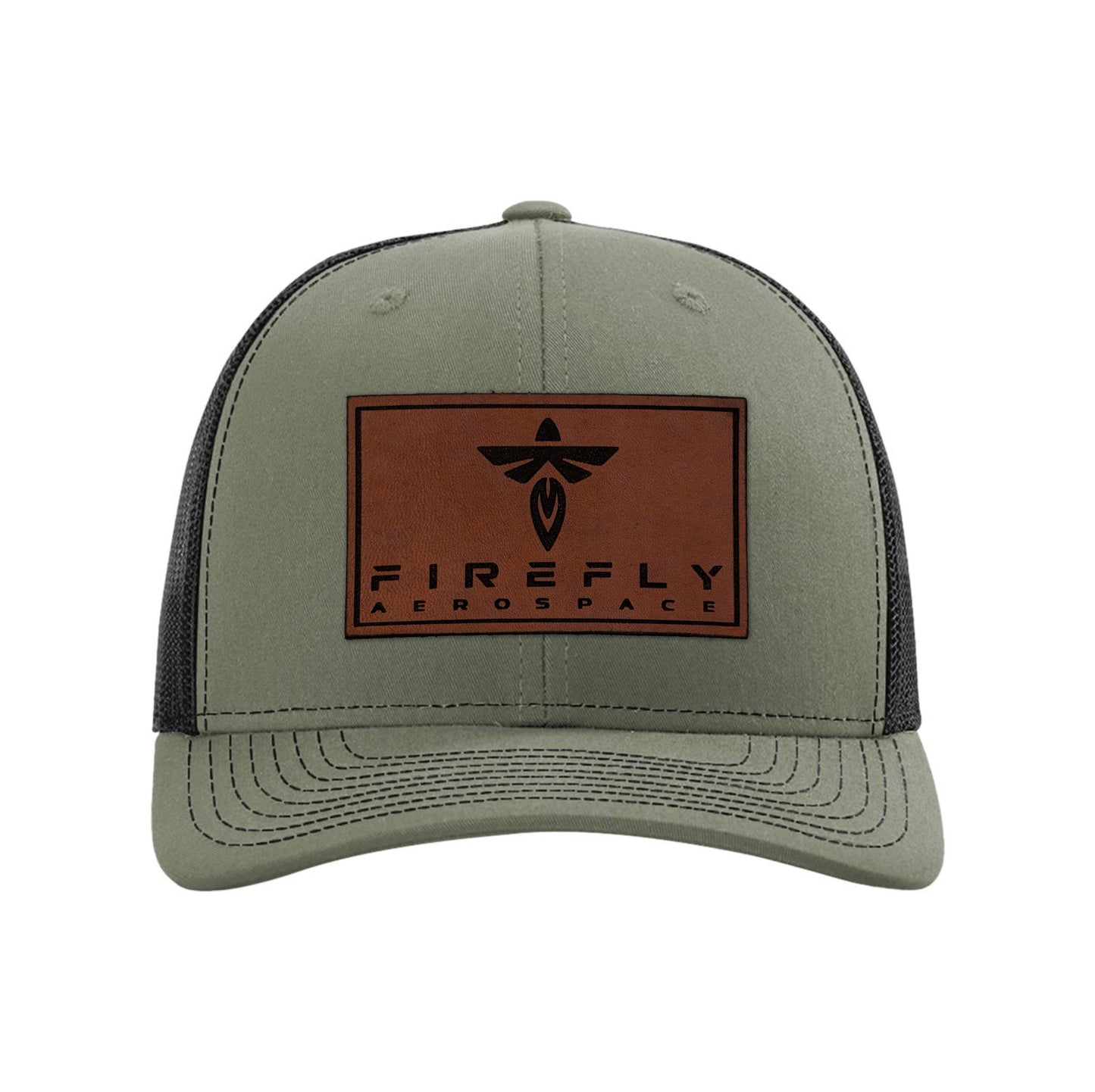 Firefly Leather Patch Snapback Trucker Hat