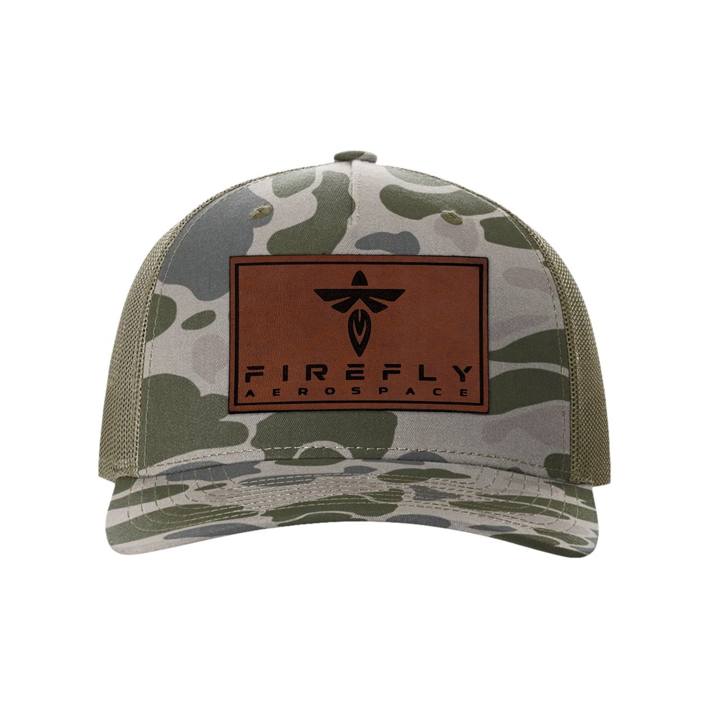 Firefly Leather Patch Snapback Trucker Hat