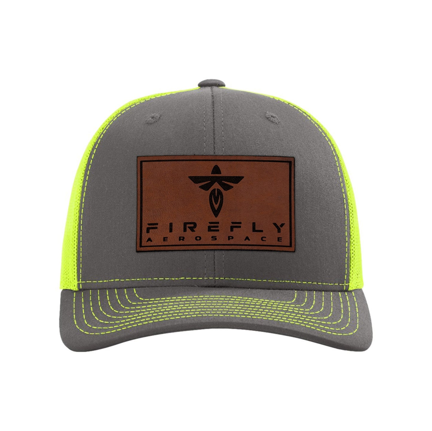Firefly Leather Patch Snapback Trucker Hat