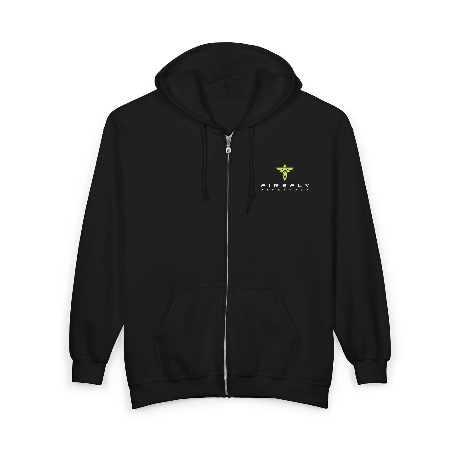 Firefly Aerospace Lightweight Full-Zip Hooded Sweatshirt – Unisex Fleece Zip Hoodie