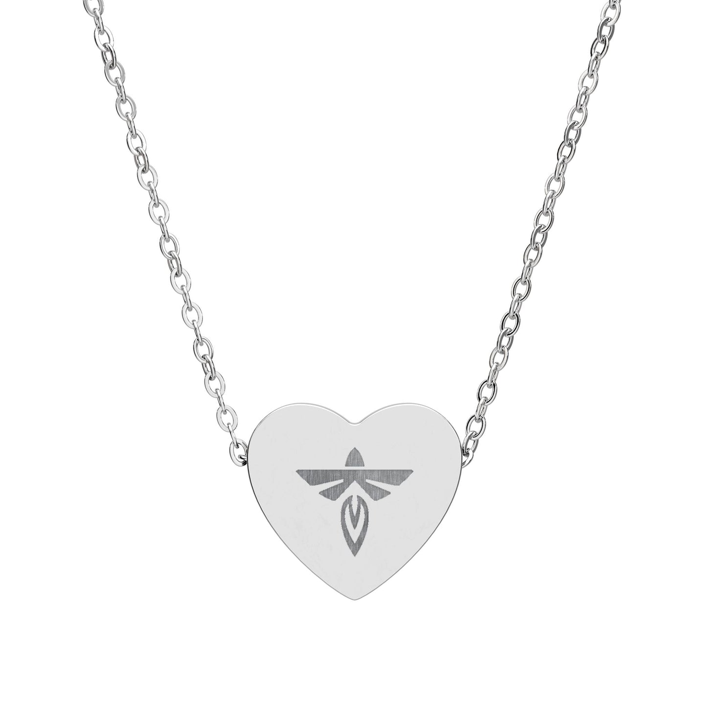 Firefly Heart Necklace Engraved