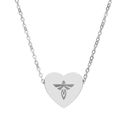 Firefly Heart Necklace Engraved