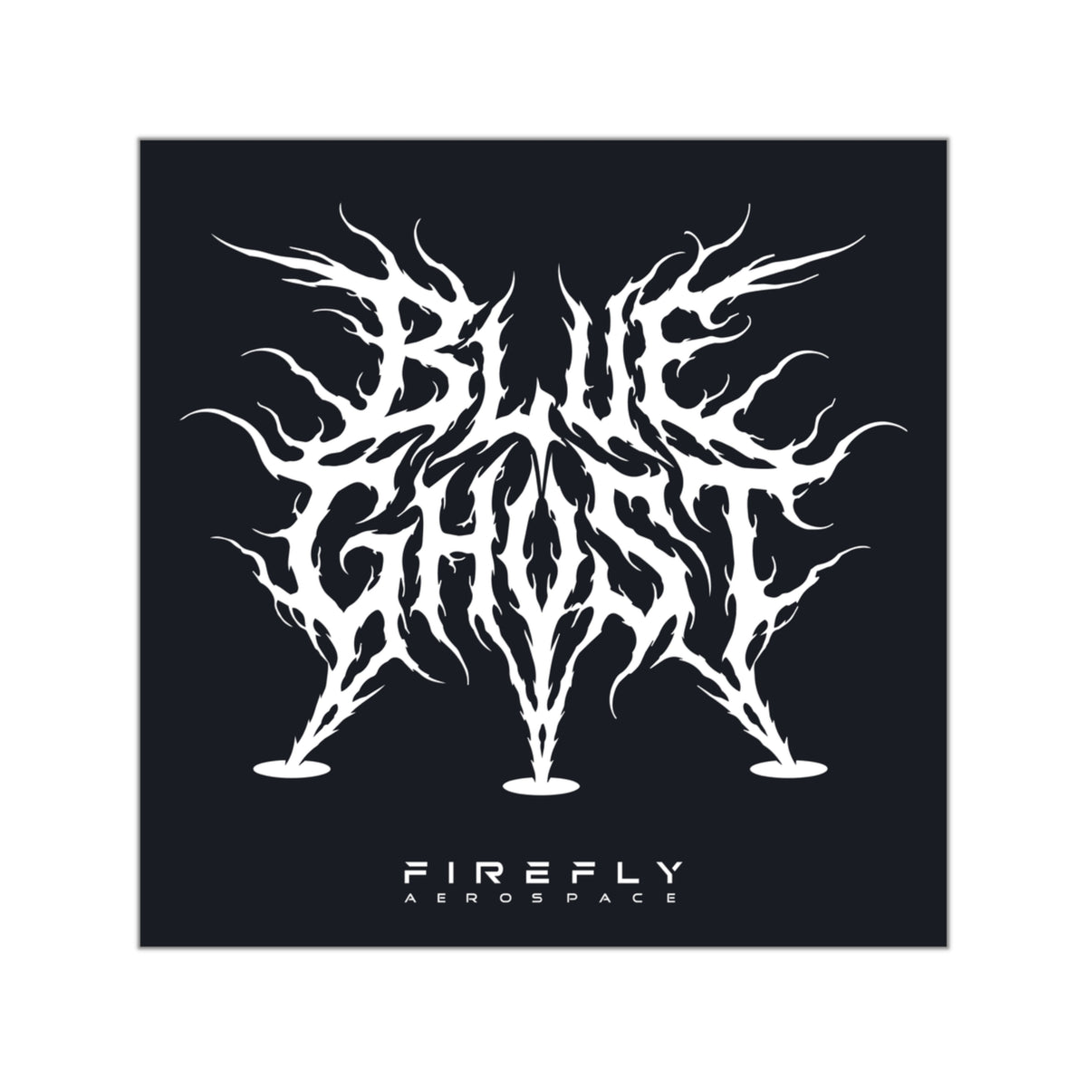 Firefly Blue Ghost Metal 3.5" Decal (Blue)