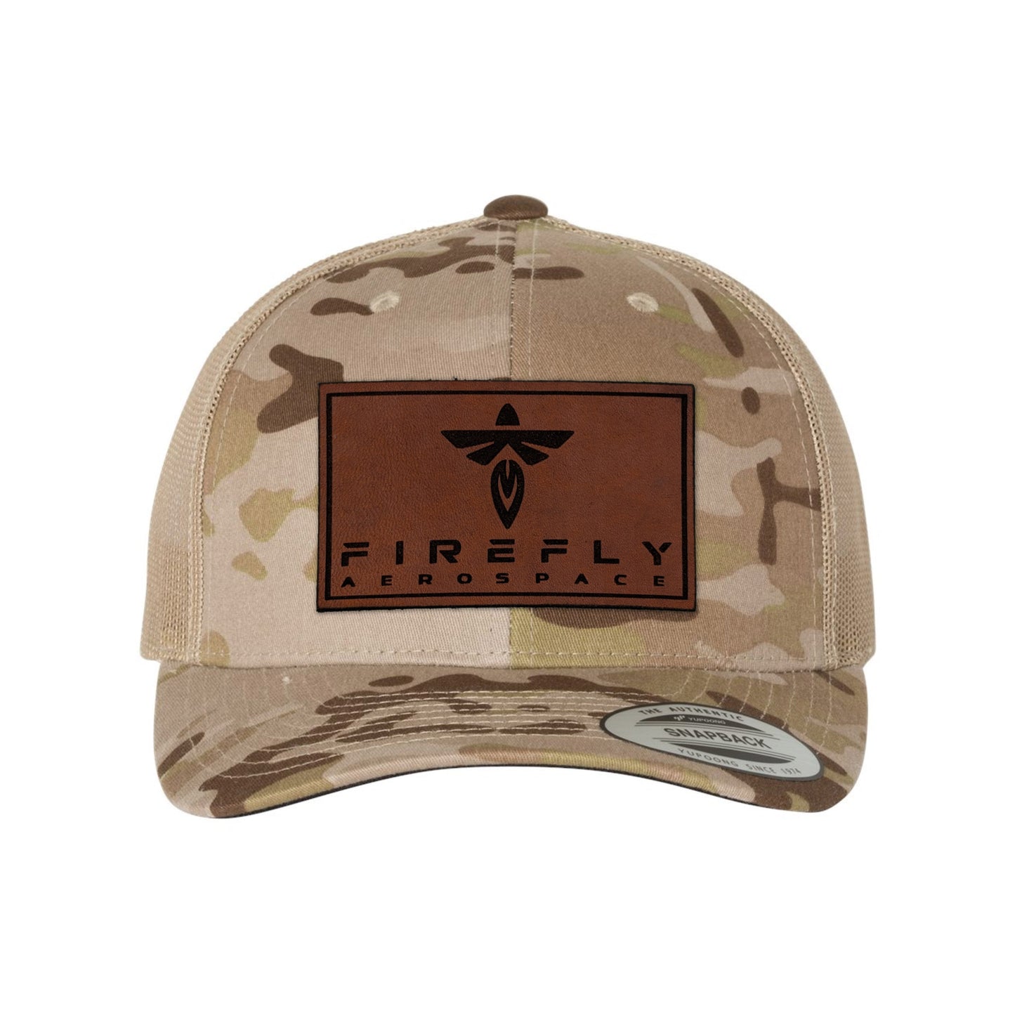 Firefly Leather Patch Retro Trucker Hat