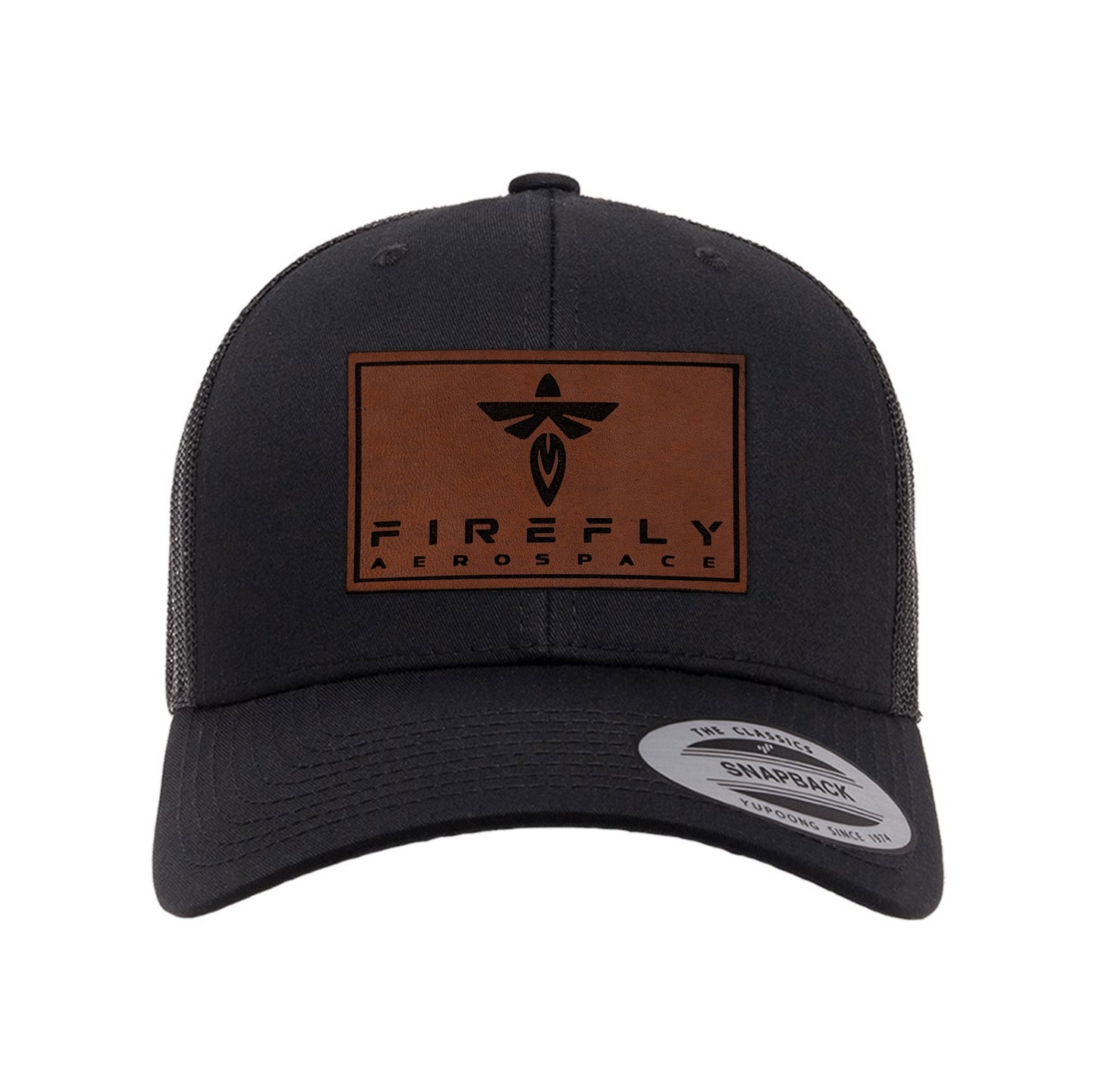 Firefly Leather Patch Retro Trucker Hat