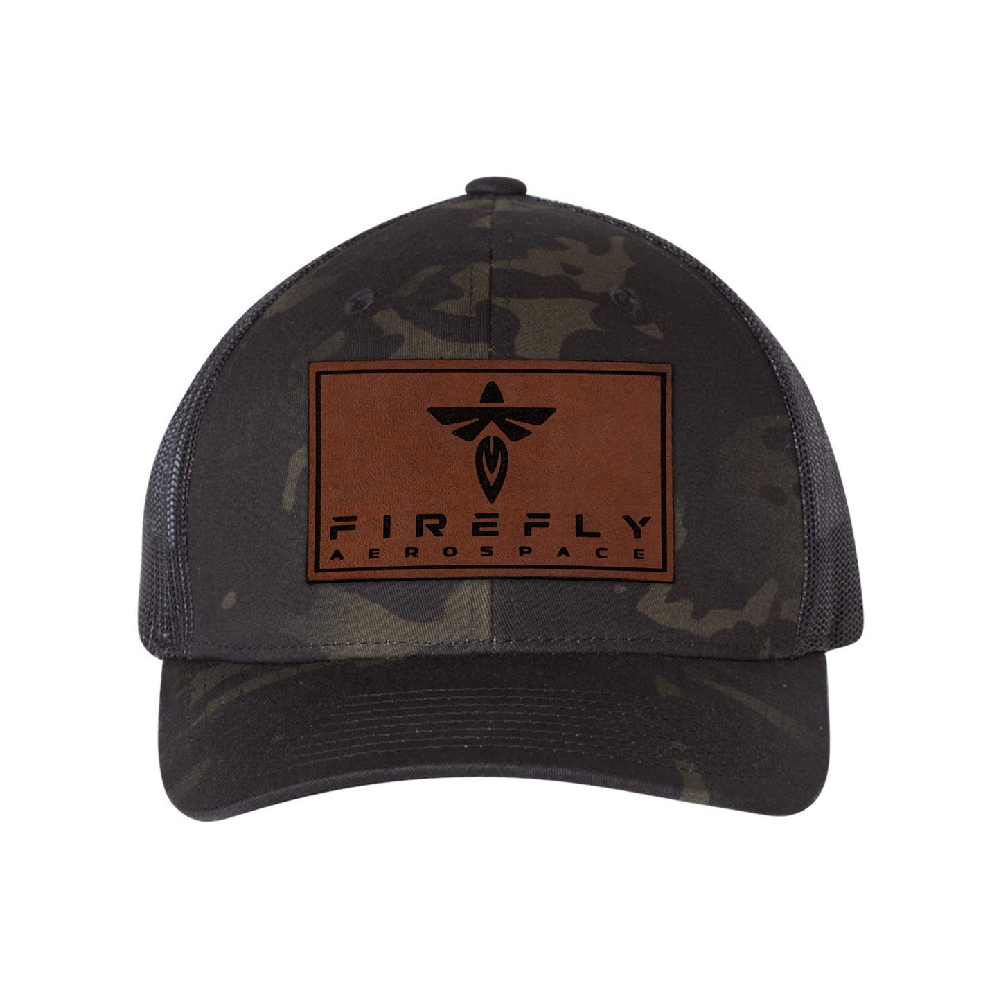 Firefly Leather Patch Retro Trucker Hat