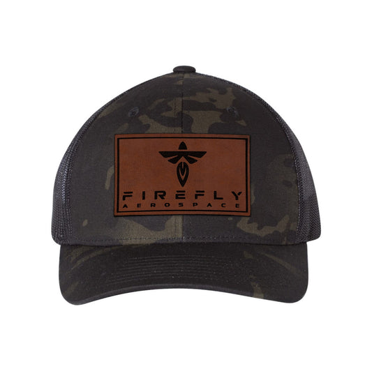 Firefly Leather Patch Retro Trucker Hat
