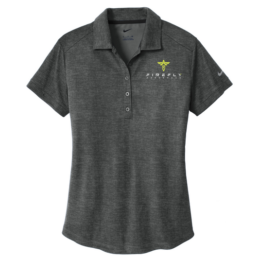 (Employees) Women's Nike Dri FIT Crosshatch Polos-Anthracite Black