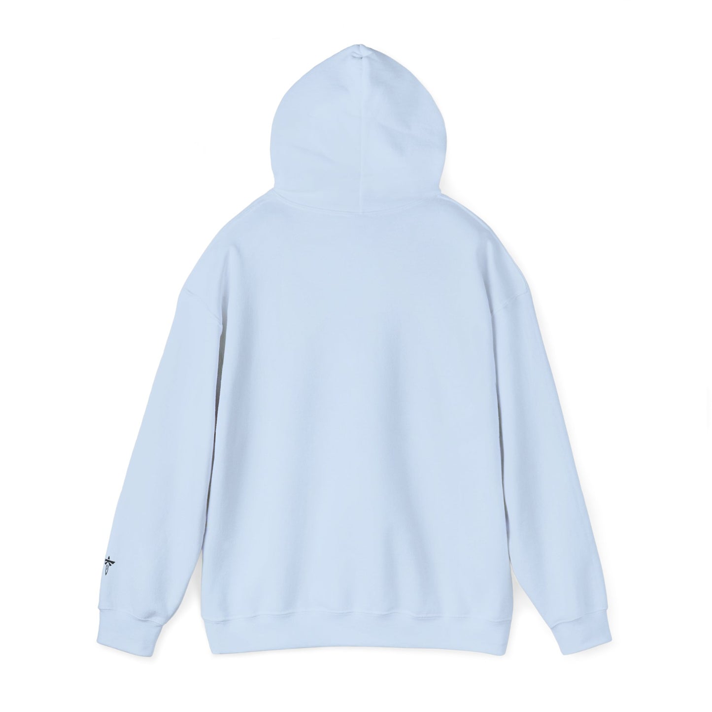 Light blue hoodie on a white background