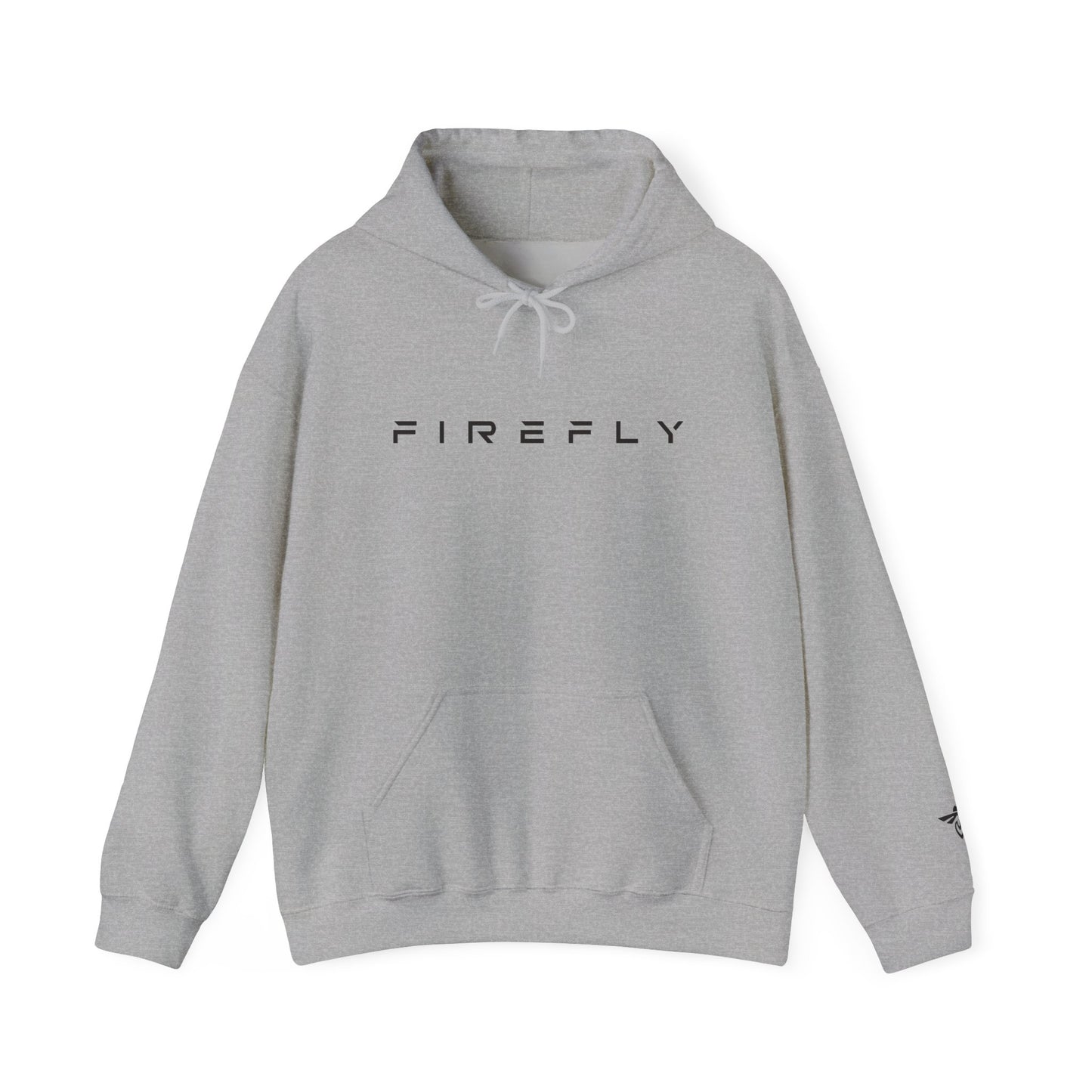 Gray hoodie with 'Perfectly Imperfect' text on a white background