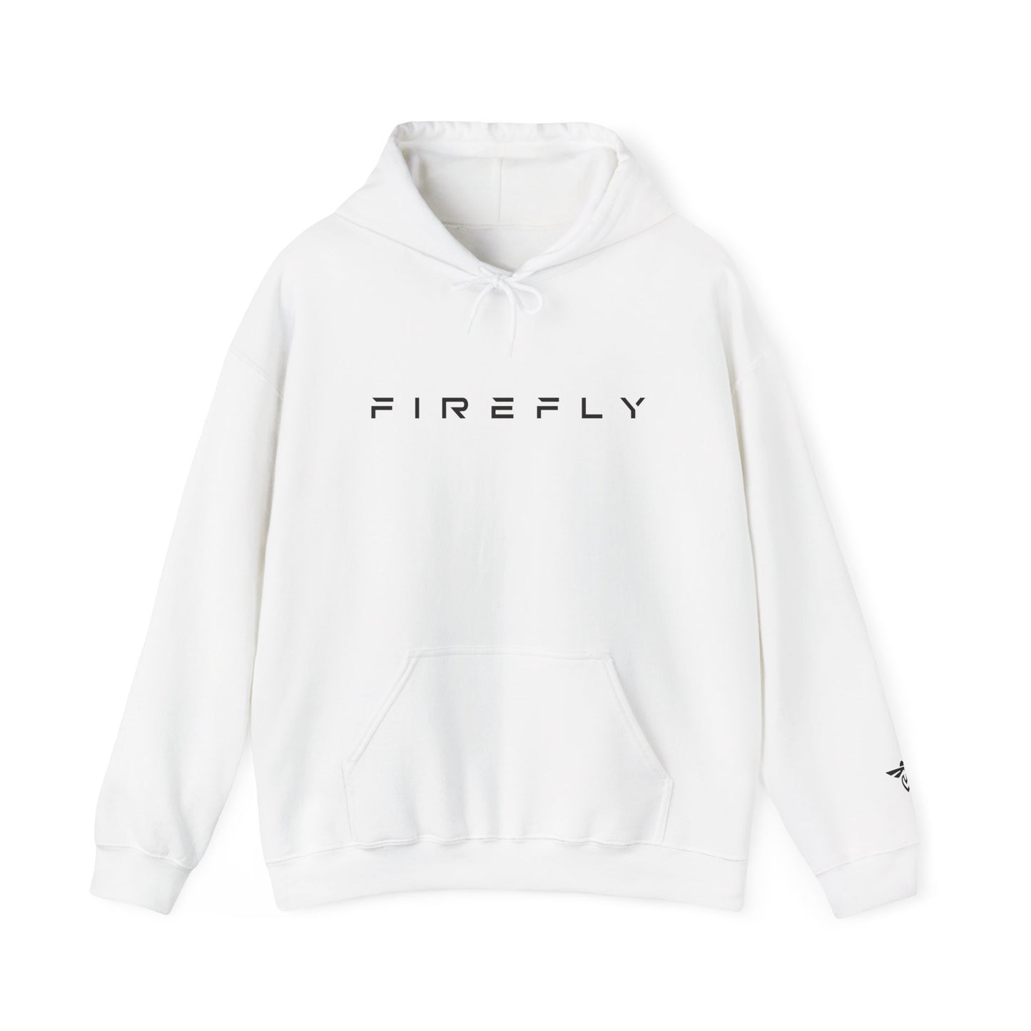 White hoodie with 'Time Flies' text and graphic on a white background