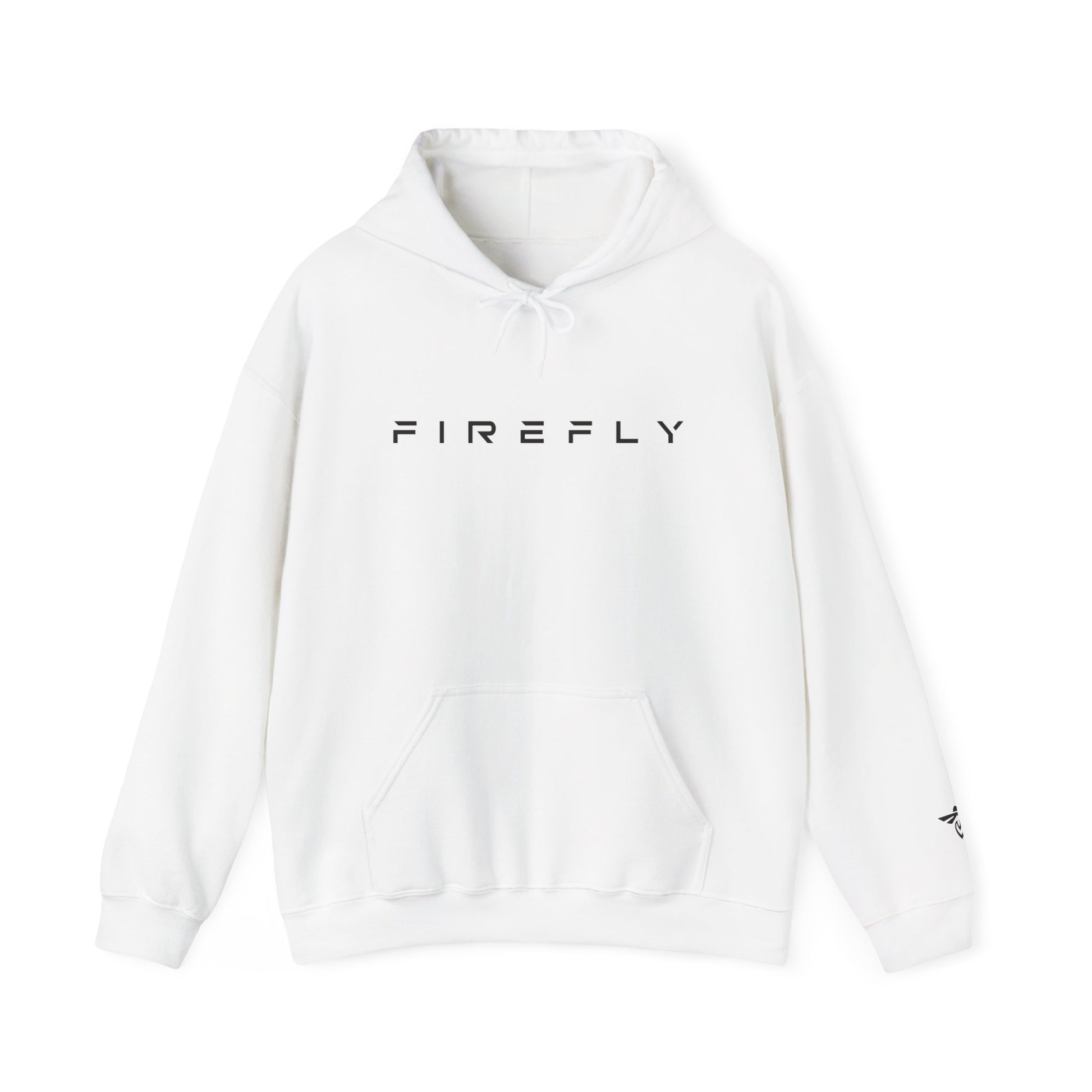 White hoodie with 'Time Flies' text and graphic on a white background