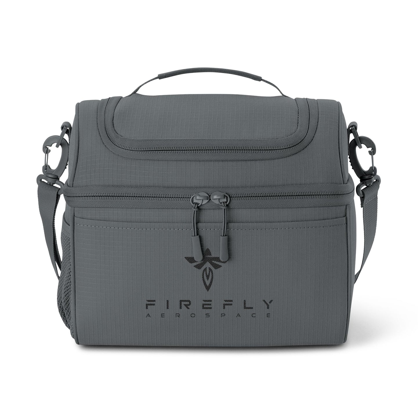 Gray bag with 'Lovion' logo on a white background