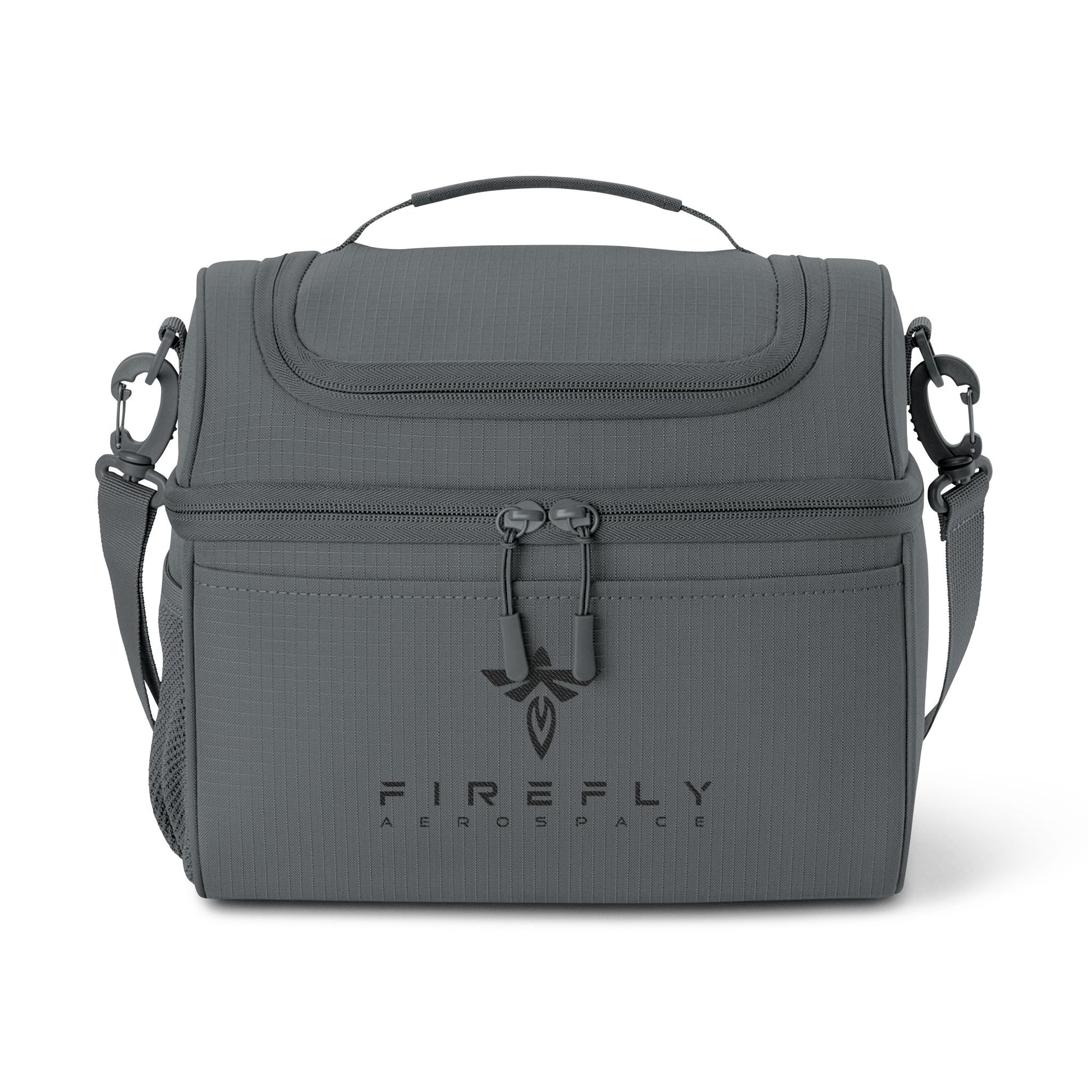 Gray bag with 'Lovion' logo on a white background