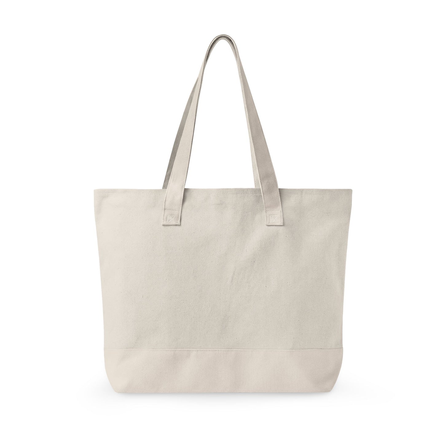Beige tote bag on a white background